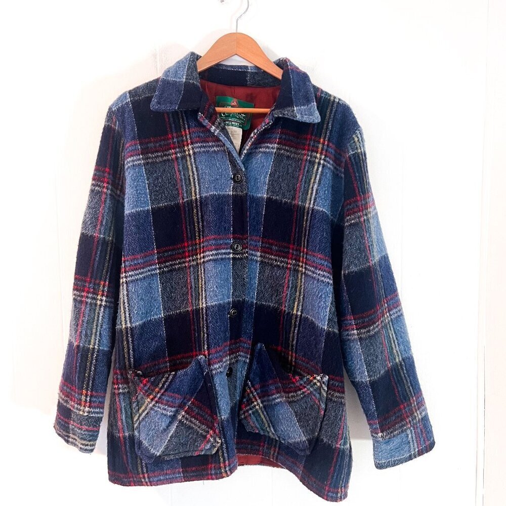 Vintage 60’s Plaid wool blend Canadian Camper Coat by Bell Shirt Co Shacket